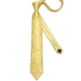 Funki Buys | Neckties | Men's Classic 3 Pcs Gold Floral Tie Set