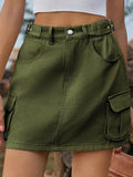 Funki Buys | Skirts | Women's Short Denim Skirt with Pockets