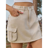 Funki Buys | Skirts | Women's Short Denim Skirt with Pockets