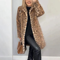 Funki Buys | Jackets | Women's Leopard Print Plush Coat