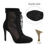 Funki Buys | Boots | Women's Mesh Stiletto Latin Dance Boots