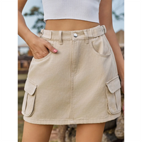 Funki Buys | Skirts | Women's Short Denim Skirt with Pockets