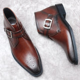 Funki Buys | Boots | Men's Genuine Cow Leather Formal Ankle Boots