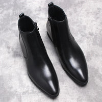 Funki Buys | Boots | Men's Real Leather Formal Chelsea Boots