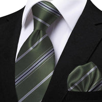 Funki Buys | Neckties | Men's Classic Striped Jacquard Tie Set