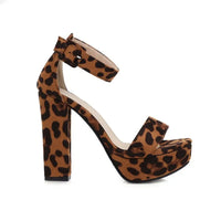 Funki Buys | Shoes | Women's High Leopard Print Platform Sandals
