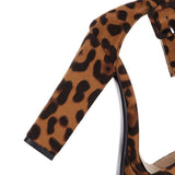 Funki Buys | Shoes | Women's High Leopard Print Platform Sandals