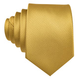 Funki Buys | Neckties | Men's 3pcs Silk Gold Premium Tie Set