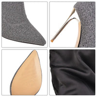 Funki Buys | Boots | Women's Cloth Leopard Print Stiletto Boots