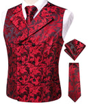 Funki Buys | Vests | Men's 4 Pcs Formal Floral Tie Vest Set