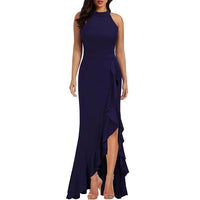 Funki Buys | Dresses | Women's High Split Ruffled Evening Party Dress