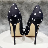 Funki Buys | Shoes | Women's Silk Polka Dot Bow Knot Heels
