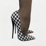 Funki Buys | Shoes | Women's Custom Houndstooth Super High Heels