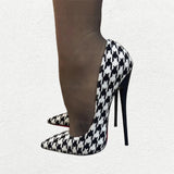 Funki Buys | Shoes | Women's Custom Houndstooth Super High Heels