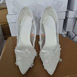 Funki Buys | Shoes | Women's Bow Knot Mesh Bridal Stilettos