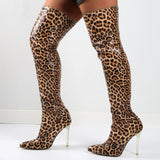 Funki Buys | Boots | Women's Faux Leather Leopard Print Boots