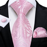 Funki Buys | Neckties | Men's Formal 3pcs Pink Tie Set
