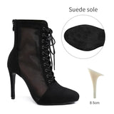 Funki Buys | Boots | Women's Mesh Stiletto Latin Dance Boots