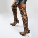 Funki Buys | Boots | Women's Faux Leather Leopard Print Boots