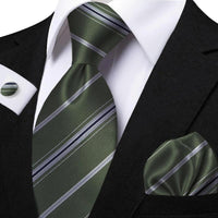 Funki Buys | Neckties | Men's Classic Striped Jacquard Tie Set