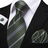 Funki Buys | Neckties | Men's Classic Striped Jacquard Tie Set