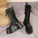 Funki Buys | Boots | Women's Punk Retro Biker Boots | Goth Ankle Boots