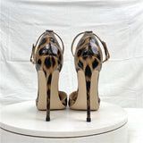 Funki Buys | Shoes | Women's Patent Leopard Stiletto Sandals