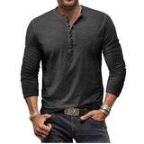 Funki Buys | Shirts | Men's Casual Long Sleeve Henly Shirt