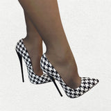 Funki Buys | Shoes | Women's Custom Houndstooth Super High Heels