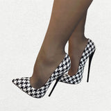 Funki Buys | Shoes | Women's Custom Houndstooth Super High Heels