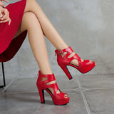 Funki Buys | Shoes | Women's Block Heeled Platform Sandals