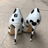 Funki Buys | Shoes | Women's White Black Polka Dot Heels