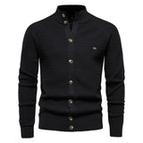 Funki Buys | Sweaters | Men's Button Slim Fit Mock Neck Cardigans