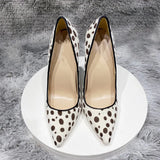 Funki Buys | Shoes | Women's White Black Spotted Heels