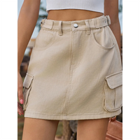 Funki Buys | Skirts | Women's Short Denim Skirt with Pockets