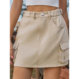 Funki Buys | Skirts | Women's Short Denim Skirt with Pockets