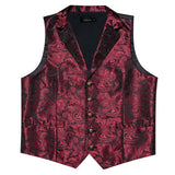 Funki Buys | Vests | Men's 4 Pcs Formal Silk Paisley Tie Vest Set