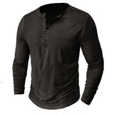 Funki Buys | Shirts | Men's Casual Long Sleeve Henly Shirt