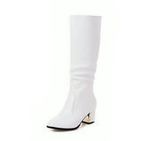 Funki Buys | Boots | Women's Knee High Block Heeled Boots