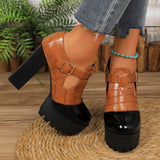 Funki Buys | Shoes | Women's Chunky Block Heeled Mary Janes