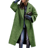 Funki Buys | Jackets | Women's Long Woolen Loose Overcoat