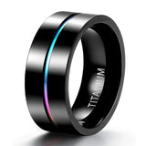 Funki Buys | Rings | Men's Women's Titanium Rainbow Rings