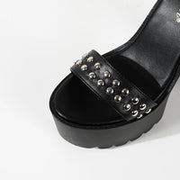 Funki Buys | Shoes | Women's Goth Rivet Dress Platform Sandal