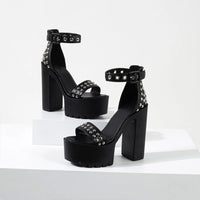 Funki Buys | Shoes | Women's Goth Rivet Dress Platform Sandal