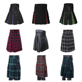Funki Buys | Skirts | Men's Gothic Punk Pleated Pocket Kilts | Vintage