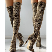 Funki Buys | Boots | Women's High Stiletto Leopard Print Boots