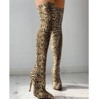 Funki Buys | Boots | Women's High Stiletto Leopard Print Boots