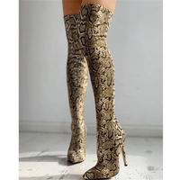 Funki Buys | Boots | Women's High Stiletto Leopard Print Boots