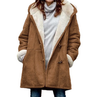 Funki Buys | Jacket | Women's Thick Fleece Hooded Long Coat