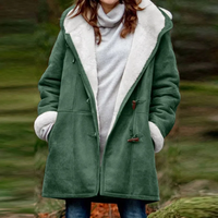 Funki Buys | Jacket | Women's Thick Fleece Hooded Long Coat